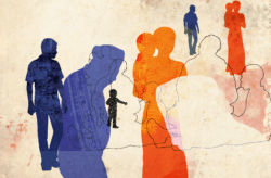 An illustration of people in silhouette