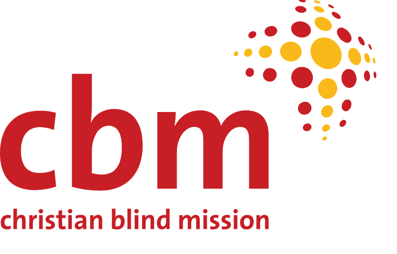 Christian Blind Mission Logo in red and yellow